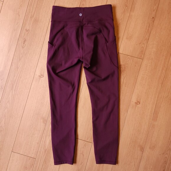 Discontinued Lululemon Invigorate leggings - size 6, burgundy - Picture 5 of 6